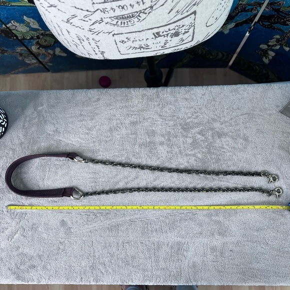 Brown leather, fringed, cross body purse. - Picture 9 of 14